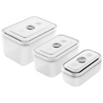 Ensemble de 3 boites en plastique rectangulaires pour Pompe Sous-vide FRESH & SAVE